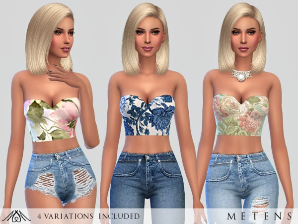  The Sims Resource: Charme Tops by Metens
