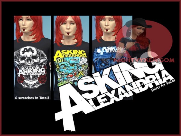  Simsworkshop: Asking Alexandria Shirts for male by Nightvyxen