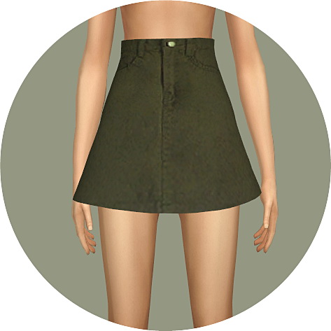  SIMS4 Marigold: High Waist A Line Skirt