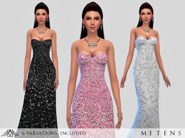  The Sims Resource: Shining Gown by Metens