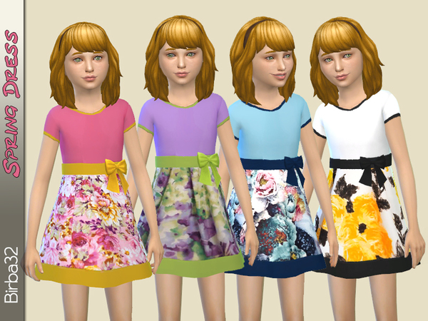  The Sims Resource: Spring Girl Dress by Birba32