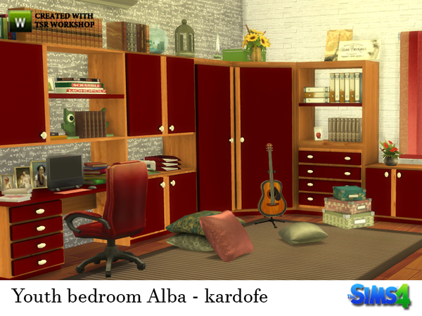  The Sims Resource: Youth bedroom Alba by Kardofe