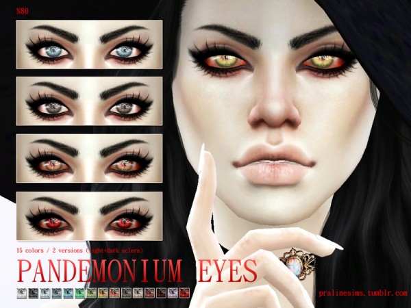  The Sims Resource: Pandemonium Eyes N80 by Pralinesims
