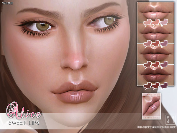  The Sims Resource: Alice    Sweet Lips by Screaming Mustard