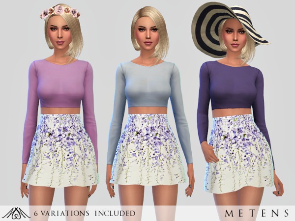  The Sims Resource: Violette Dress by Metens
