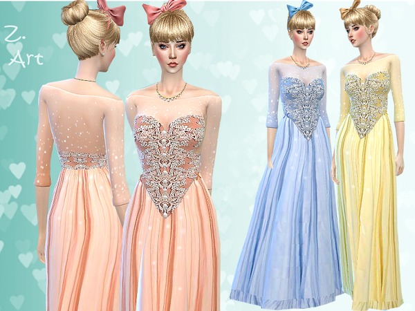  The Sims Resource: Cinderella Gown by Zuckerschnute20