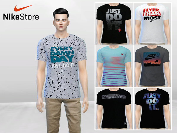  The Sims Resource: Large Nike Graphic Tees by McLayneSims