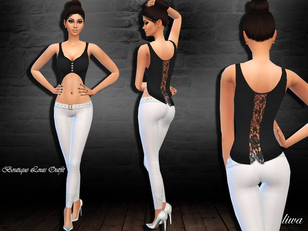  The Sims Resource: Boutique Louis Outfit by Saliwa