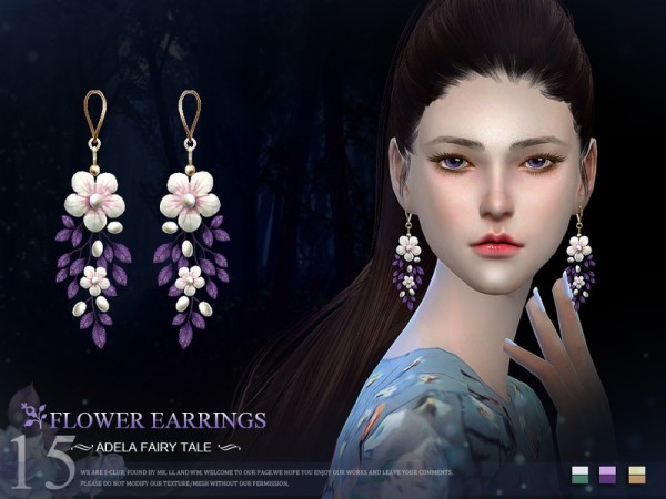  The Sims Resource: Earring 15F by S Club