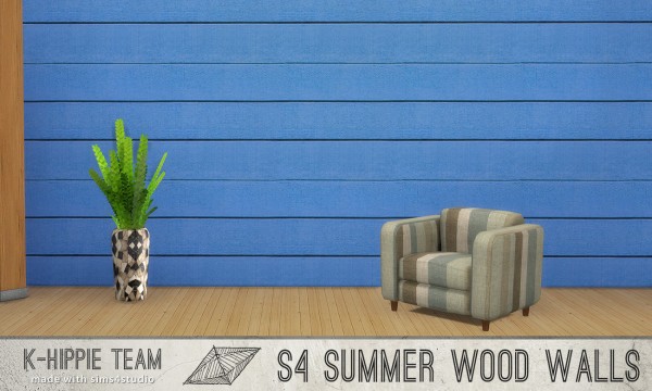  Mod The Sims: 7 Wood Walls   Horizontal Summer Colors   volume 2 by Blackgryffin