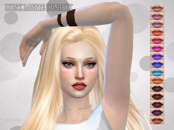  The Sims Resource: Dusk Matte Lipstick by Hutzu