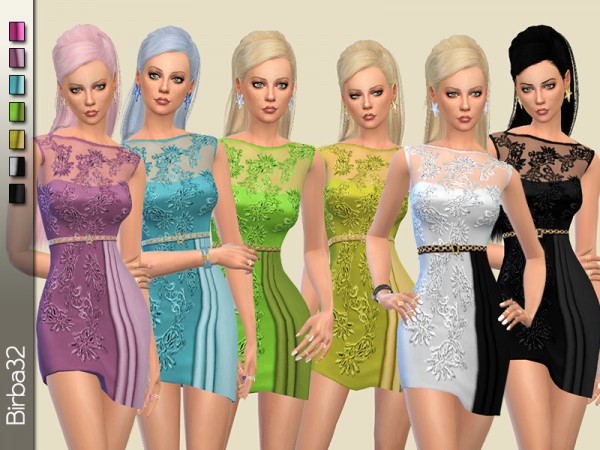  The Sims Resource: So Pink dress by Birba32