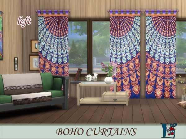  The Sims Resource: Boho style curtains by evi
