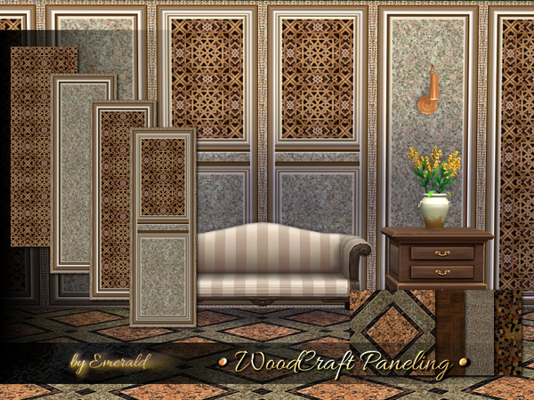  The Sims Resource: Wood craft panneling by emerald