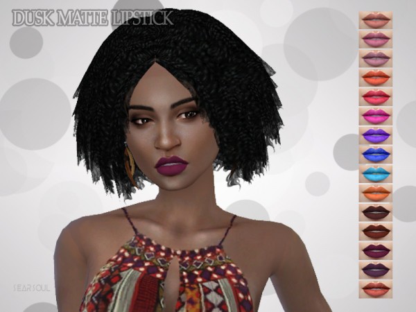  The Sims Resource: Dusk Matte Lipstick by Hutzu