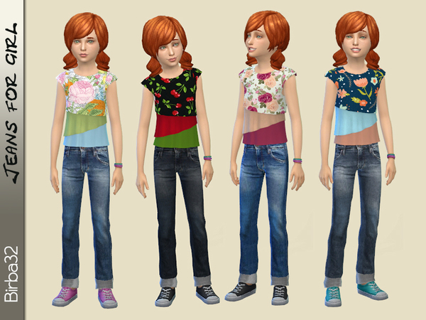 The Sims Resource: Little girl jeans by Birba32