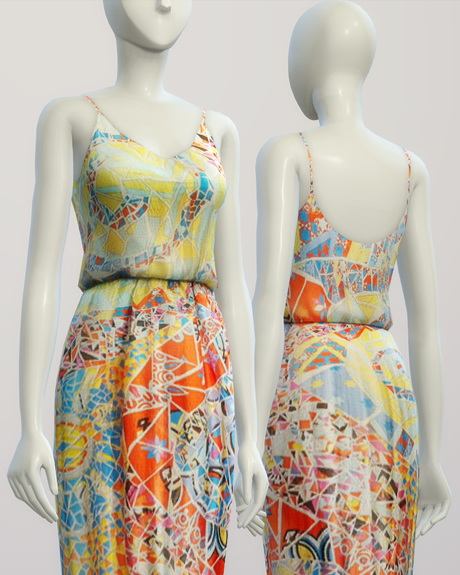  Rusty Nail: Maxi pattern dress