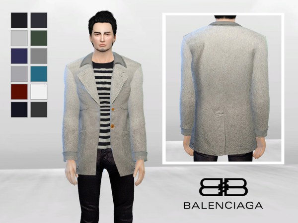  The Sims Resource: Cambridge Long Wool Coat by McLayneSims