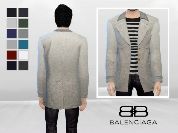  The Sims Resource: Cambridge Long Wool Coat by McLayneSims