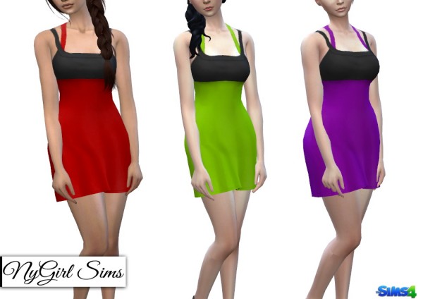  NY Girl Sims: Dual color athletic dress