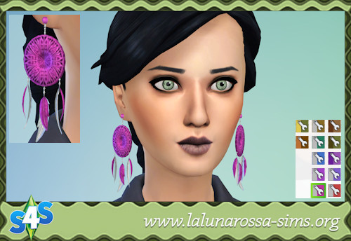  La Luna Rossa Sims: Kind of Ethnic Earrings