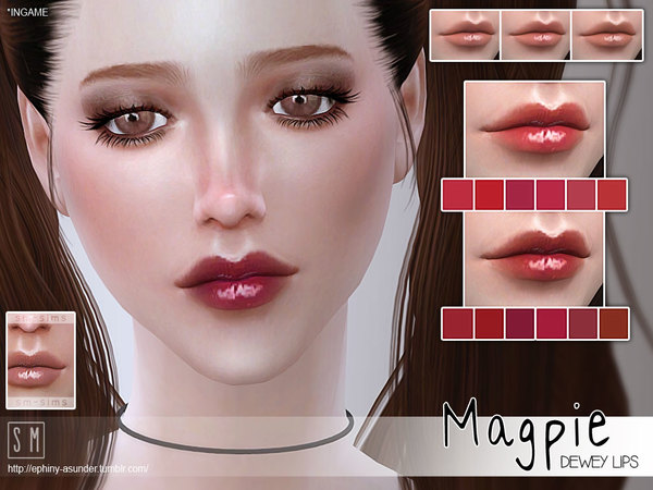  The Sims Resource: Magpie   Dewey Lips by Screaming Mustard