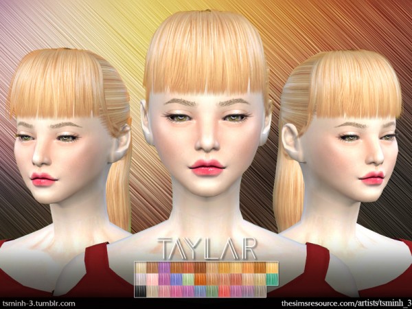  The Sims Resource: Taylar Hairstyle 5 by tsminh 3