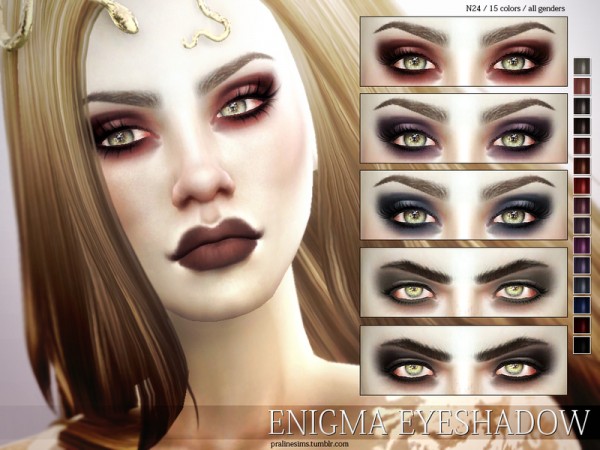  The Sims Resource: Enigma Eyeshadow N24 by Pralinesims