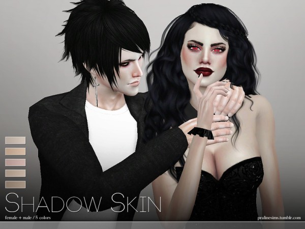  The Sims Resource: Shadow Skin by Pralinesims