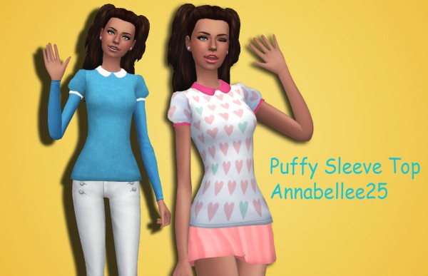  Simsworkshop: Puffy Sleeve Tops by Annabellee25