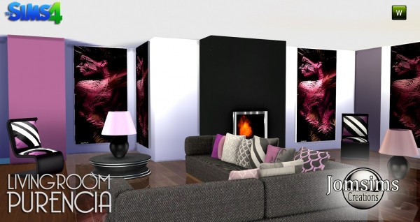  Jom Sims Creations: Purencia livingroom