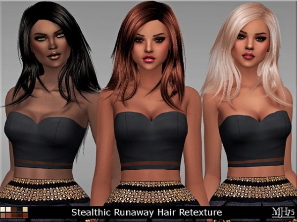  Sims Addictions: Stealthic`s Runaway Hairstyle Shine Retextured by Margies Sims