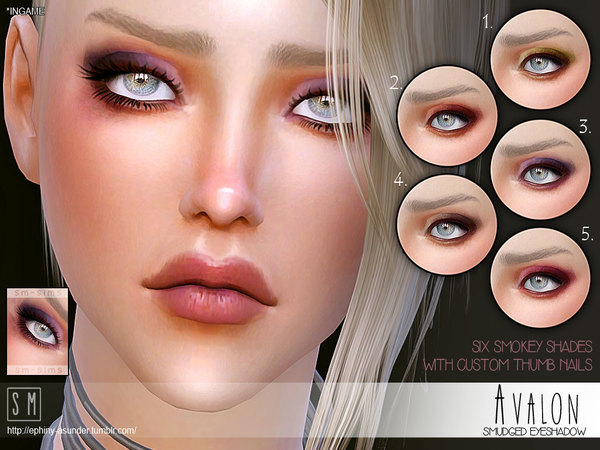  The Sims Resource: Avalon   Smudged Eyeshadow by Screaming Mustard