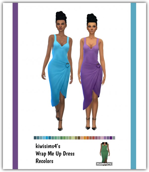  Simsworkshop: Wrap Me Up Dress Recolors by Maimouth