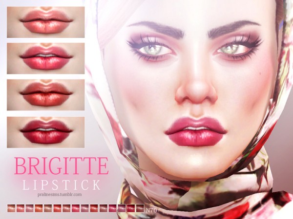  The Sims Resource: Brigitte Lipstick N70 by Pralinesims