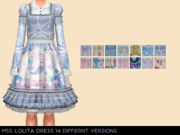  Simsworkshop: Lolita Dress by midnightskysims