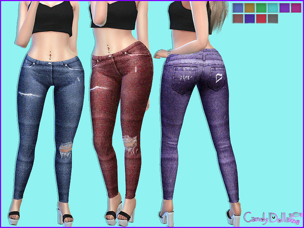  The Sims Resource: CandyDoll Dolly Jeggings by DivaDelic06