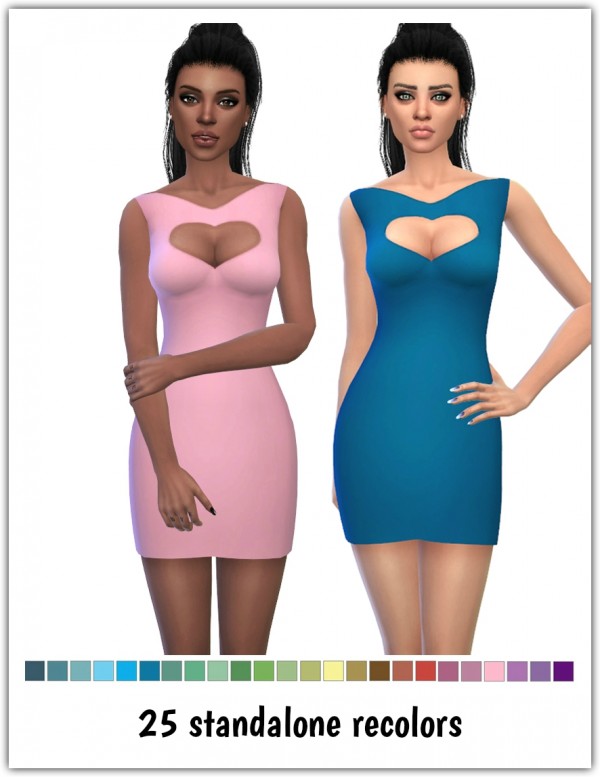  Simsworkshop: Heart Dress Recolors by maimouth