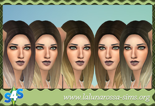  La Luna Rossa Sims: Naturally Dipped Straight Hair