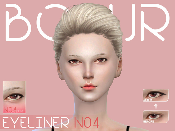  The Sims Resource: Eyeliner N04 by Bobur