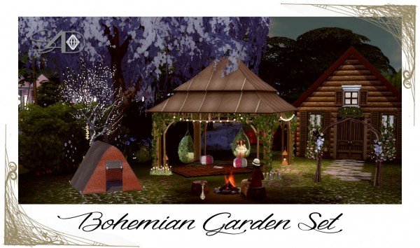 Sims 4 Designs: Bohemian Garden Set