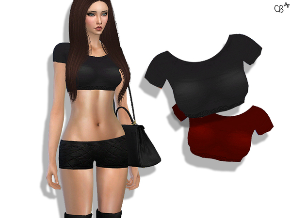  The Sims Resource: Distress top by CherryBerrySim