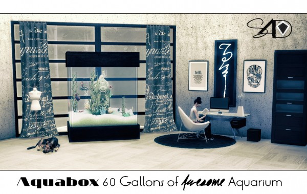  Sims 4 Designs: Aquabox 60 Gallons of Awesome Aquarium