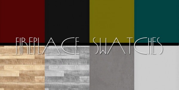  Sims 4 Designs: Fireplace swatches
