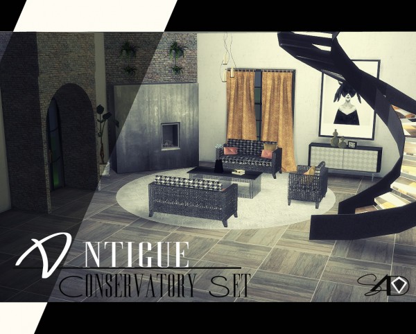  Sims 4 Designs: Chrissys Antigue Conservatory Set
