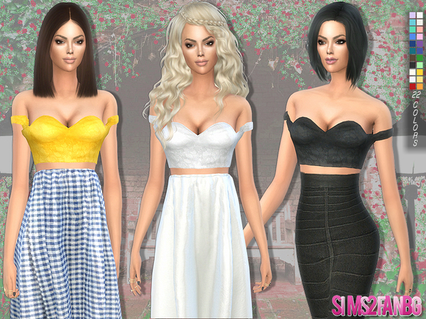  The Sims Resource: 169   Summer top by sims2fanbg