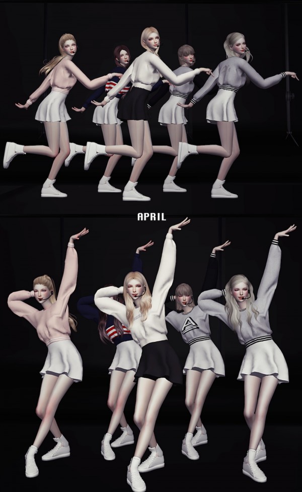  Flower Chamber: Kpop Girls Groups Dance Postures Set V.1
