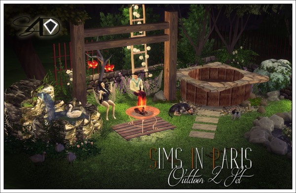  Sims 4 Designs: Sims in Paris Outdoor 2 Set converted from TS2 to TS4