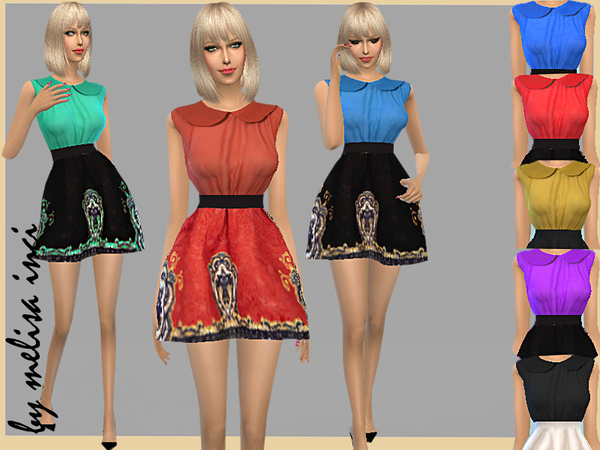  The Sims Resource: Skater Dress by melisa inci