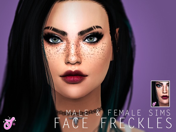  The Sims Resource: Jessis Face Freckles by Senpai Simmer